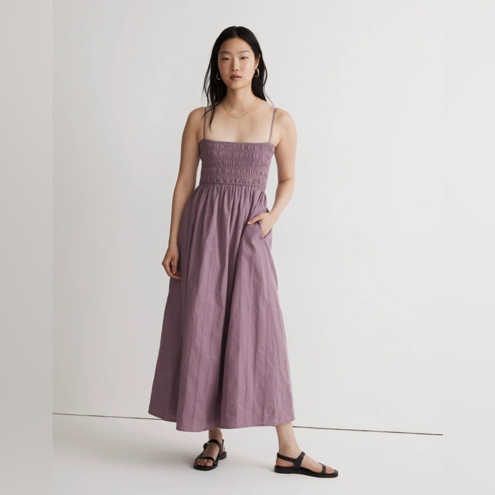 Madewell Theo Sleeveless Midi Dress — Antique Purple